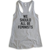 Svi bismo trebali biti feministice-Majica Bez rukava, Ženska majica bez rukava, feministička Majica Bez rukava,
