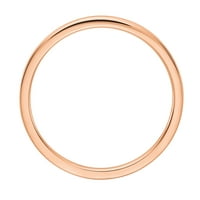 Višestruki karatni ravni prsten od ružičastog zlata s mogućnošću nadogradnje