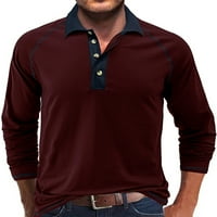Muški vrhovi, Polo majica na kopčanje, bluza s reverom, sportski pulover, majice s dugim rukavima, crno vino u