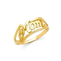 Prsten za godišnjicu majčinstva od 14k čvrstog žutog zlata, veličine 9,5