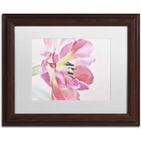 Zaštitni znak likovna umjetnost 'Cerise tulip' platno umjetnost Cora Niele, bijela mat, drveni okvir
