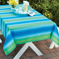 Bolji domovi i vrtovi 60 84 Cool Ombre Stripe Blue Tablecloth