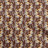 Jednobojna svilena prugasta smeđa apstraktna tkanina za odjeću Uradi Sam tkanina za prošivanje tkanina s otiskom