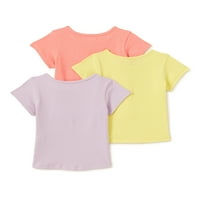Dreamstar Girls Majice za vrat od posade, 3-pack, veličine 4- & Plus