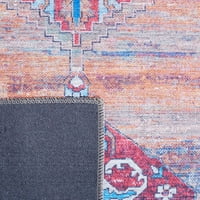 Tradicionalni tepih za pranje rublja u perilici rublja u tamnoplavoj boji hrđe, 6'7 6'7 Okrugli
