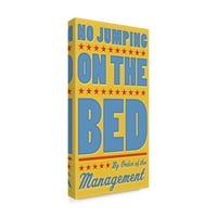 Zaštitni znak likovna umjetnost 'Ne skakanje na krevet narančasta' platno umjetnost Johna W. Golden