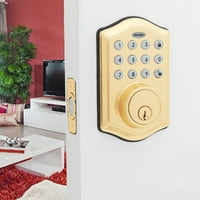 Zaključavanje vrata za vrata s elektroničkim ulazom, polirani mesing