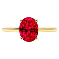 2,0 karatni ružičasti Turmalin ovalnog reza 14k imitacija žutog zlata graviranje godišnjice zaruka vjenčani prsten