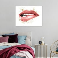Wynwood Studio platno rumenila moda zalogaja za usne i glam usne zidne art platno print Pink 36x24