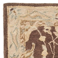 Tradicionalna vunena prostirka za trčanje, smeđa, 2'3 8'