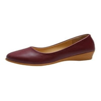 Dame Loafers klizne na stanovima kline casual cipele Žene prozračne cipele za hodanje ženke lagane loafer vino