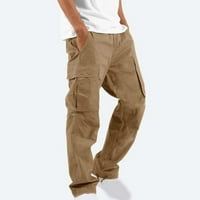 Muškarci solidni povremeni višestruki džepovi vanjski ravni tip fitnes hlače Teretne hlače hlače