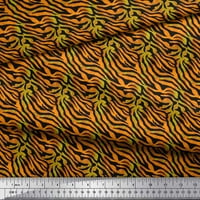 Zelena svilena tkanina od kože tigrastih životinja s otiskom za rukotvorine širine dvorišta