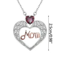Rasprodaja poklon za mamu za Majčin dan ogrlica s privjeskom za mamino srce ogrlica s majčinom ljubavlju trend