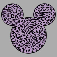 Dječački Mickey & Prijatelji Mickey Mouse Animal Print Silueette Graphic Tee Athletic Heather Small
