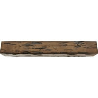 Ekena Millwork 8 W 10 h 12'l 3-strana Pecky Cypress Endurathane Fau Wood Strop Grep, Premium star