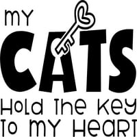 Moje mačke drže ključ mog RCA, ljubav prema životinjama, Zidne naljepnice, oljuštene i zalijepljene zidne umjetnine,
