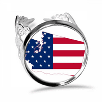 Karta Amerike Zvijezde Pruge Zastava Prsten Podesiva Ljubav Vjenčanje Angažman