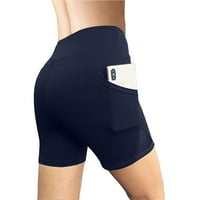 Ženske joga kratke hlače visokog struka sa bočnim džepovima kompresijske biciklističke kratke hlače za vježbanje