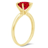zaručnički prsten okruglog reza od 18k žutog zlata od turmalina, veličine 6,25