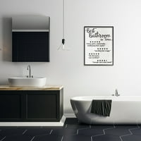 Kupaonica s pet zvjezdica _ smiješna riječ crno-bijeli uokvireni teksturni dizajn Od Daphne polselli