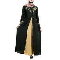 Ženska čipkasta Abaja s dugim rukavima za žene, Dubai Arapska Islamska haljina