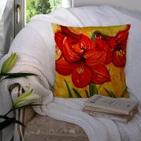 Caroline's Treasures 6067PW Ukrasni jastuk od холщовой tkiva u obliku cvijeta Amaryllis, 14Hx14W, šaren