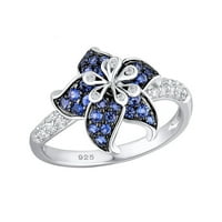 prekrasan ženski zaručnički prsten s cvijetom nakit veličine 6-prekrasan nakit za prstenje