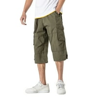 Planinarske hlače za muškarce, muške sportske hlače s džepovima, Muška pamučna odjeća otporna na nošenje Plus