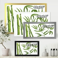 Designart 'Šuma grana bambusa iv' tropska uokvirena umjetnički tisak