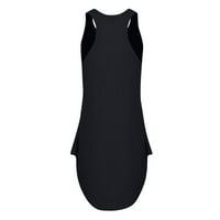Ljetne haljine Mini uska dovrsna solidna haljina za žene za žene ležerne haljine na zazor crne l
