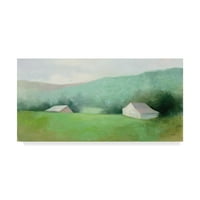 Likovna umjetnost Julije Purinton pogled niz dolinu na platnu