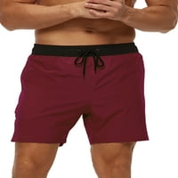 Muške ljetne kratke hlače u boji, jednobojne kratke hlače za plažu s elastičnim strukom za plivanje, mini hlače