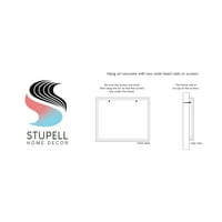 Stupell Industries Fraktalno uzorkovanje crnih mačjih životinja i insekata Slikanje sive uokvirene umjetničke