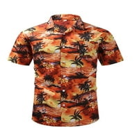 Avamo muške ljetne košulje lapel vrat plaža košulja kratka rukava bluza klasična majica uobičajena fit za odmor