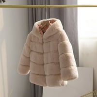 Jakna za djevojčice jesen-zima jakne s ovratnikom za malu djecu topla vunena jakna s kapuljačom kaput Vanjska