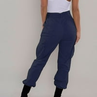 Čvrste ležerne teretne hlače ženske hlače Pocket hlače hlače hlače