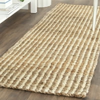 Tkani tepih od jute od prirodnih vlakana, prirodna slonovača, 2 '3 7'