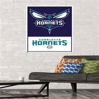 Charlotte Hornets - Poster zida logotipa, 22.375 34