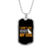 Ne mogu živjeti bez ogrlice od psa od nehrđajućeg čelika ili 18K zlatne pseće oznake 24 lanac