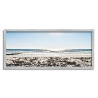 Obalna traka na plaži krajolik nautička ograda visoka trava uokvirena fotografijom umjetnički otisci