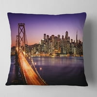 Dizajn, San Francisco Skyline i Bay Bridge - Jastuk za bacanje morskog mosta - 16x16