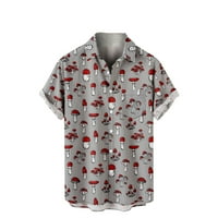 CLLIOS Havajske košulje za muškarce Ljetna grafička majica na plaži Modna majica kratkih rukava Udobno gumb dolje