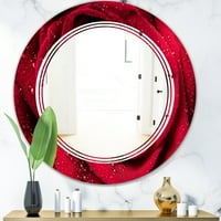 Designart 24 24 Crveno moderno zrcalo zida
