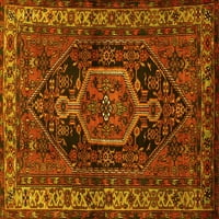 Tradicionalni pravokutni perzijski tepisi u žutoj boji, koji se mogu prati u perilici, 2' 4'