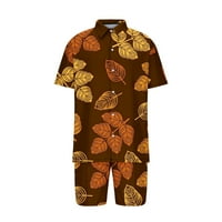 Muška havajska košulja kratkih rukava i kratke hlače, Kompleti za slobodno vrijeme, ljetna ležerna odijela za