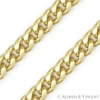 Masivna Talijanska lančana ogrlica Od A-listera. 14k žuto zlato Sterling srebro