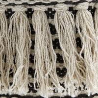 Ručno tkani košarica makrome, prirodni i crni Drew Barrymore cvjetna kuća