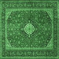 Tradicionalni unutarnji tepisi s pravokutnim medaljonom u smaragdno zelenoj boji tvrtke, 5' 8'