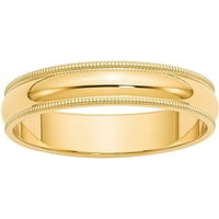 Zaručnički prsten polukružnog oblika od žutog zlata s sitnozrnatim karatom
